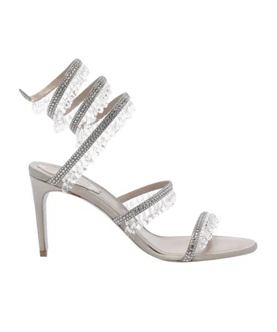 René Caovilla Open-toe High-heeled Sandals In Gray