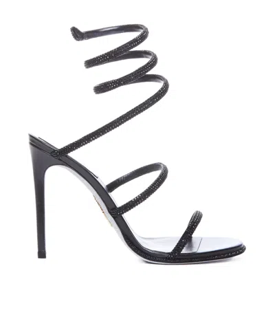 René Caovilla Open-toe High-heeled Sandals In Purple