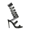 René Caovilla Open-toed High-heeled Sandals In Black