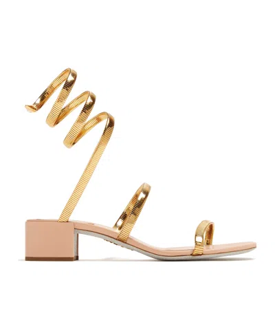 René Caovilla Open-toed High-heeled Sandals In Nude | ModeSens