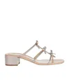 René Caovilla Open-toed High-heeled Sandals In White