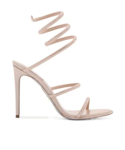René Caovilla Open-toe High-heeled Sandals In Neutral
