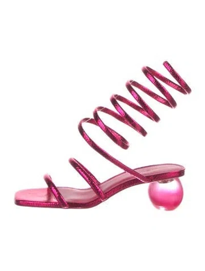 Pre-owned René Caovilla Patent Leather Gladiator Sandals W/ Tags