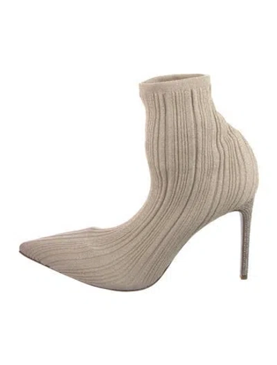 Pre-owned René Caovilla Patterned Glitter Accents Pumps In Neutral