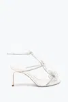 René Caovilla Peach Flower Ivory Sandal 80