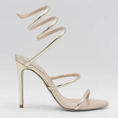 René Caovilla Platinum Sandals In Neutral
