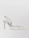 René Caovilla Pointed Toe Embellished Lace Pumps