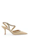 René Caovilla Pointed-toe Satin Sandals With Crisscross Straps