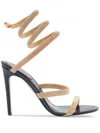 René Caovilla 120mm Crystal-embellished Sandals In Black