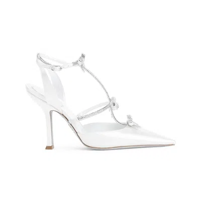 René Caovilla 105 Crystal-embellished Pumps In White