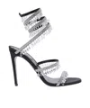 René Caovilla Chandelier 105 Rhinestone Embellished Sandals In White