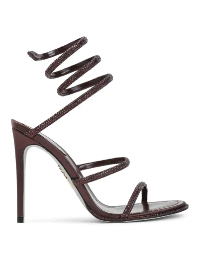 René Caovilla Ren Caovilla High-heel Sandal In Burgundy