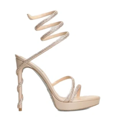 René Caovilla Ren Caovilla Margot Platform Sandals In Blue