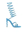 René Caovilla Rene' Caovilla Crystal Embellished Heel Sandals In Blue