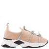 René Caovilla Rene Caovilla Rhinestone Bow Embellished Sneakers In Neutral