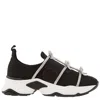 René Caovilla Rene Caovilla Rhinestone Bow Embellished Sneakers In Silver Tone/black