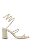 René Caovilla Rene Caovilla Sandal With Rhinestones In Gold