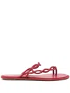 René Caovilla Rhinestone-embellished Slides In Red