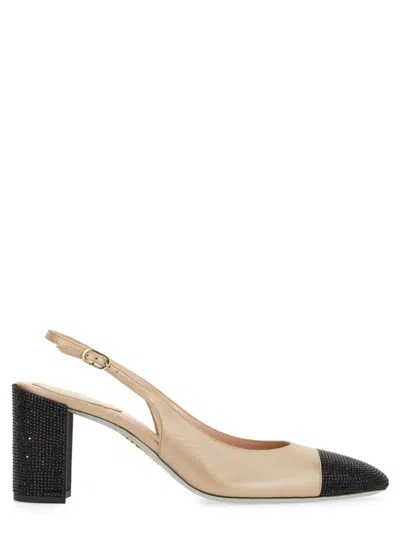 RENÉ CAOVILLA RHINESTONE-EMBELLISHED SLINGBACK SHOES