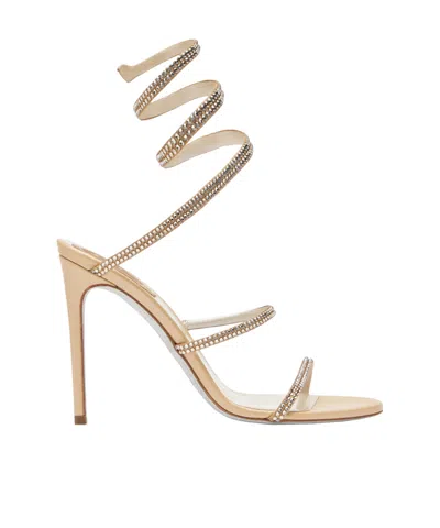 René Caovilla Rene Caovilla Womens Blush Cleo 80 Crystal-embellished Leather Heeled Sandals