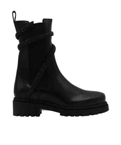 René Caovilla Rene Caovilla Biker Cleo Combat Boot In Black
