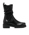 René Caovilla Cleo Combat Biker Boot In Black