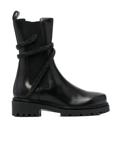 René Caovilla Rene Caovilla Biker Cleo Combat Boot In Black