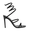 René Caovilla Suede Cleo Sandals 105 In Black
