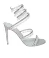 René Caovilla Chandelier 105mm Crystal-embellished Sandals In Gray