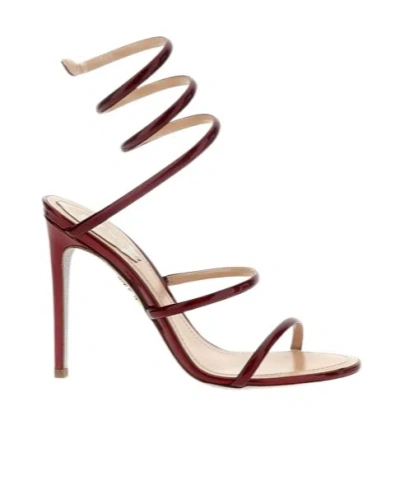 René Caovilla Round-headed High-heeled Sandals In Nude