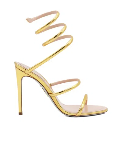René Caovilla Heeled Sandals Rene Caovilla Woman Color Gold In Grey
