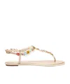 René Caovilla Bloom Nude Flat Sandal 10 In Brown