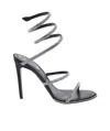 René Caovilla Round Toe High Heel Sandals In Black