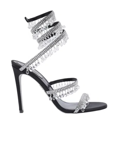 RENÉ CAOVILLA ROUND TOE HIGH HEEL SANDALS