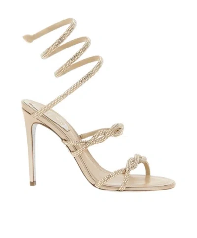 René Caovilla Round Toe High Heel Sandals