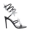 René Caovilla Round Toe High Heel Sandals In Black