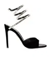 René Caovilla Round-toe High-heeled Sandals In Black
