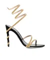 René Caovilla Round-toe High-heeled Sandals In Black