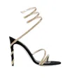 René Caovilla Crystal-embellished Stiletto Sandals With Spiraled Strap In Multi