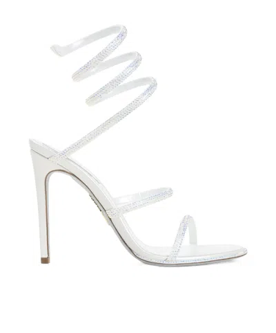 RENÉ CAOVILLA ROUND-TOE HIGH-HEELED SANDALS