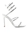 René Caovilla Round-toe High-heeled Sandals In White