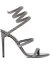 René Caovilla Round Toe Sandals In シルバートーン