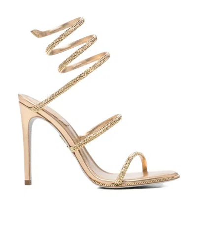 René Caovilla Round-toe High-heeled Sandals In Multi