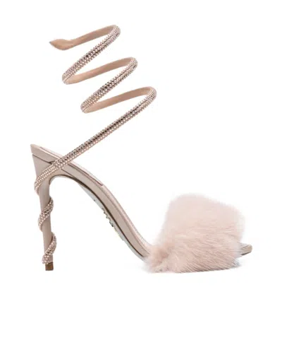 René Caovilla Round-toe High-heeled Sandals In Multi