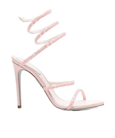 René Caovilla Round-toe High-heeled Sandals In Multi