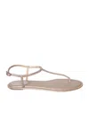 René Caovilla Embellished Ankle Strap Thong Sandals In Gold