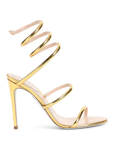 René Caovilla Sandal In Gold