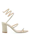 René Caovilla Rene Caovilla Sandal With Rhinestones In Gold