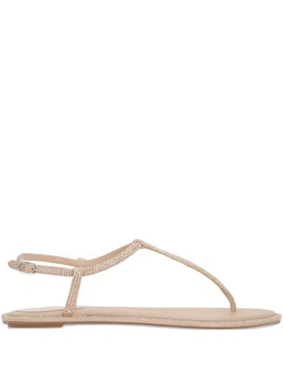 René Caovilla Diana Flip Flops Low Sandals With Crystals 10 Shoes In Grey