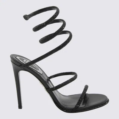 René Caovilla Black Cleo Sandals